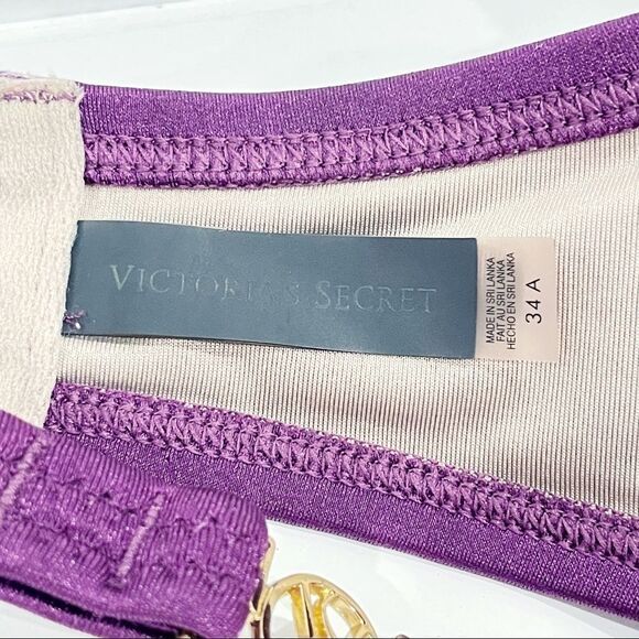 Victoria’s Secret Miraculous Push Up Bombshell Bikini Swim Set In Plum Purple S - Picture 11 of 14